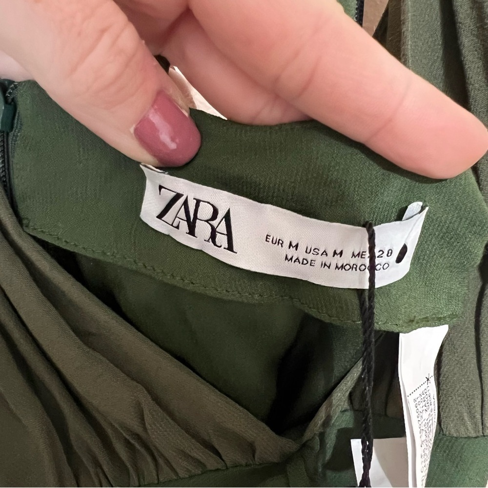 Green Patchwork Asymmetrical Mini Dress Cocktail … - image 7